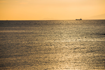 夕方の明石の海