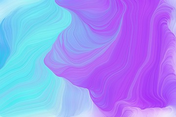colorful modern soft swirl waves background design with baby blue, medium orchid and light pastel purple color