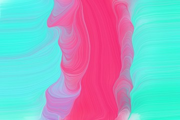 colorful modern waves background design with pale violet red, turquoise and light steel blue color