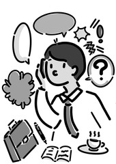 仕事する人 イラスト