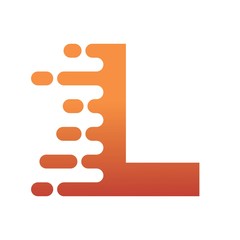 Obraz premium Letter L Speed Motion Logo Design Template