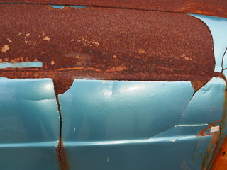 Rusty on the car