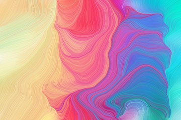Fototapeta premium colorful contemporary waves illustration with steel blue, light coral and pale golden rod color