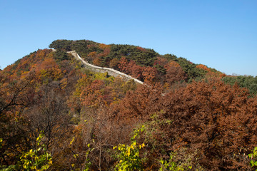view of mountains in autumn