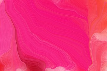 Fototapeta na wymiar colorful elegant curvy swirl waves background design with deep pink, pastel red and light coral color