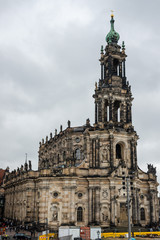 Fototapeta na wymiar Amazing architecture in Dresden under the sky
