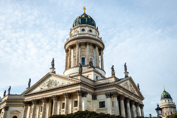 Fototapeta na wymiar Amazing architecture of Franzoesischer Dom in Berlin