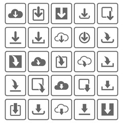 download icon set vector design symbol