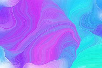 colorful modern soft swirl waves background illustration with medium orchid, turquoise and light sky blue color