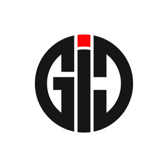 Initial / Letter G,I and C with circle for logo design inspiration - Vector