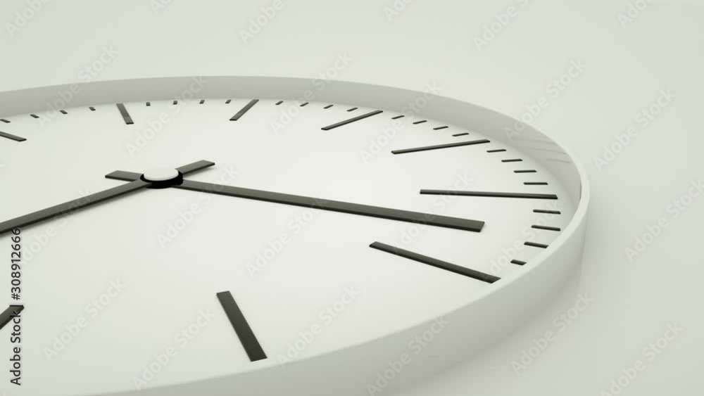 Poster three-dimensional watch dial with rotating hands. 3d render