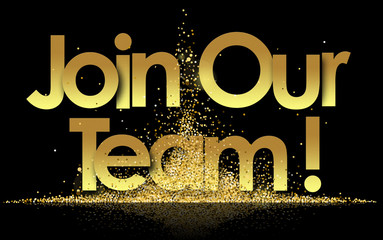 join our team in golden stars background