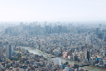 Naklejka premium Widok z Tokyo Sky Tree