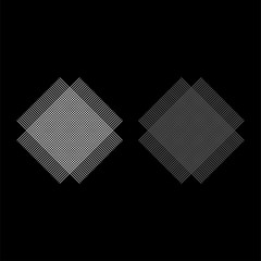 Grid from lines Symbol of fabric icon outline set white color vector illustration flat style image