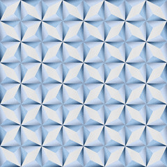 Repeating geometric patterns - Slanting facing tiles - seamless background - Mediterranean blue coloring