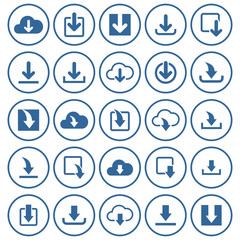 download icon set vector design symbol