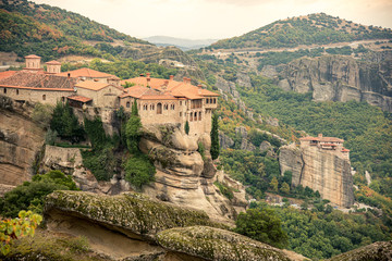 Fototapeta na wymiar The monasteries on hills