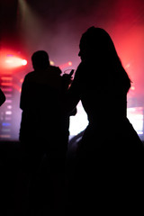 silhouette dancing in Disco