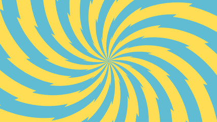 Vector - Yellow and blue abstract sun background.Bursting,Radial,radiating pattern