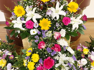 Beautiful colorful mixed flower bouquet
