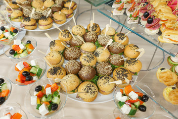 Catering and guest meals during the event. Quick mini snacks in a special beautiful dish.