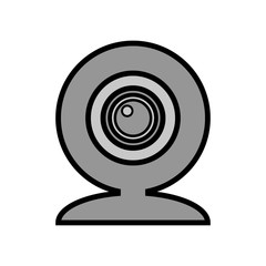 Webcam icon on white.