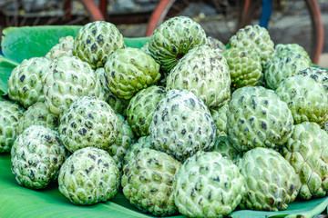 A bunch of whole ripe custard Apple  