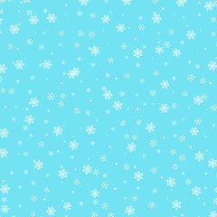 Naklejka na ściany i meble Snow pattern. Vector illustration. Falling snow.
