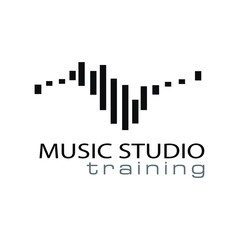 Simple Radio Logo design using bar icon - Vector