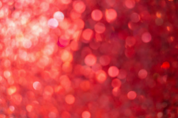 Abstract blur red glitter sparkle defocused bokeh light christmas background