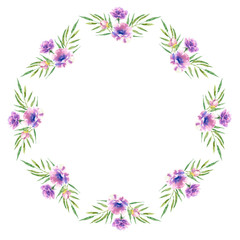 isolated watercolor wreath