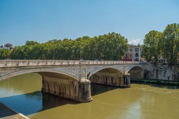 Fototapeta na wymiar Umberto I Bridge in Rome, Italy