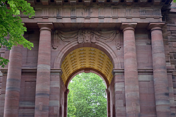 Triumphal Arch with Columns and Coffered Ceiling 