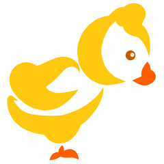 little yellow chicken with a tufted head