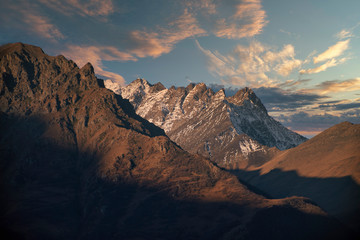 snowy mountains of the Caucasus.