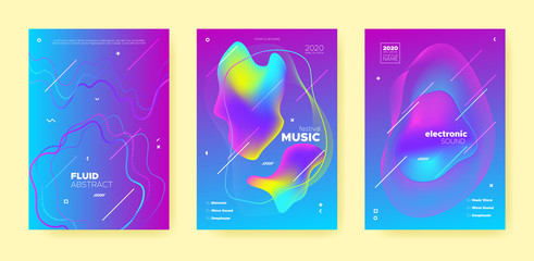 Purple Trance Music Poster. Abstract Gradient 