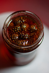 Jam from pine cones. Useful sweetness.