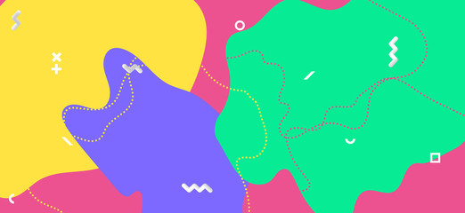 Multicolor Memphis Cover. Graphic Geometric 