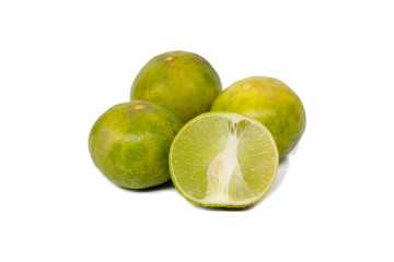 fresh lime with half cut