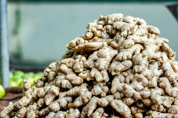 Ginger in Indian vegetable market