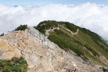Trail of Mt. Karamatsu (Japan alps / Japanese mountain)