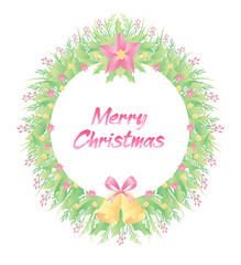 Floral frame for Christmas