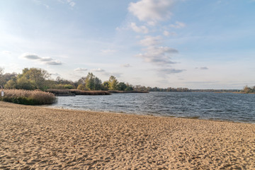 View on Dlugie lake in Szczytno, Poland.