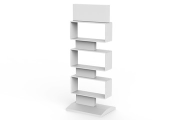 Display stand, retail display stand for product , display stands isolated on white background. 3d illustration