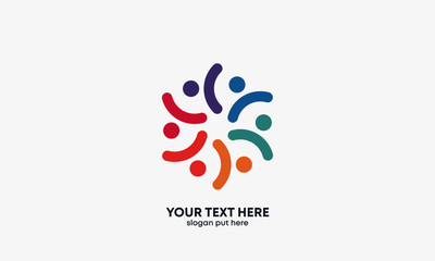 Global Community Logo. Community human Logo template vector. Community health care. Abstract Community logo