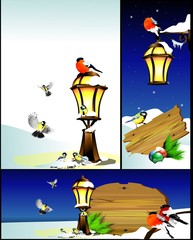 Set of christmas banners with empty place for your text.