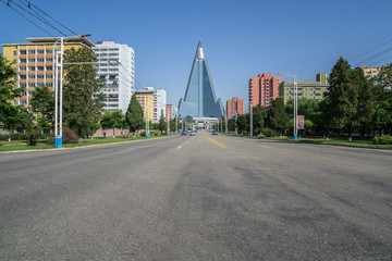 Fototapeta premium City skyline, Pyongyang, North Korea