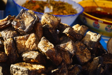 A traditional Chinese snack, stinky tofu from changsha