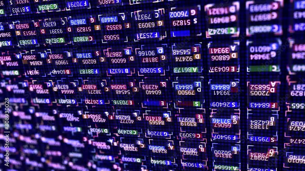 Poster close up of programming code strings changing the digital on screen, abstract hacking background. an