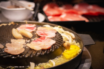 Pork BBQ style on the Korean BBQ Grill Pan.